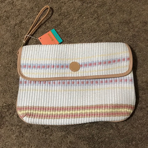 Vintage Bags Nwt Oversized Straw Beach Clutch With Strap Poshmark